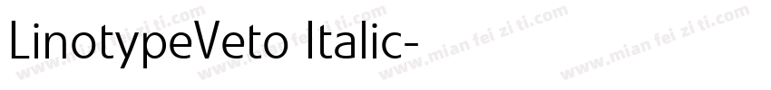 LinotypeVeto Italic字体转换